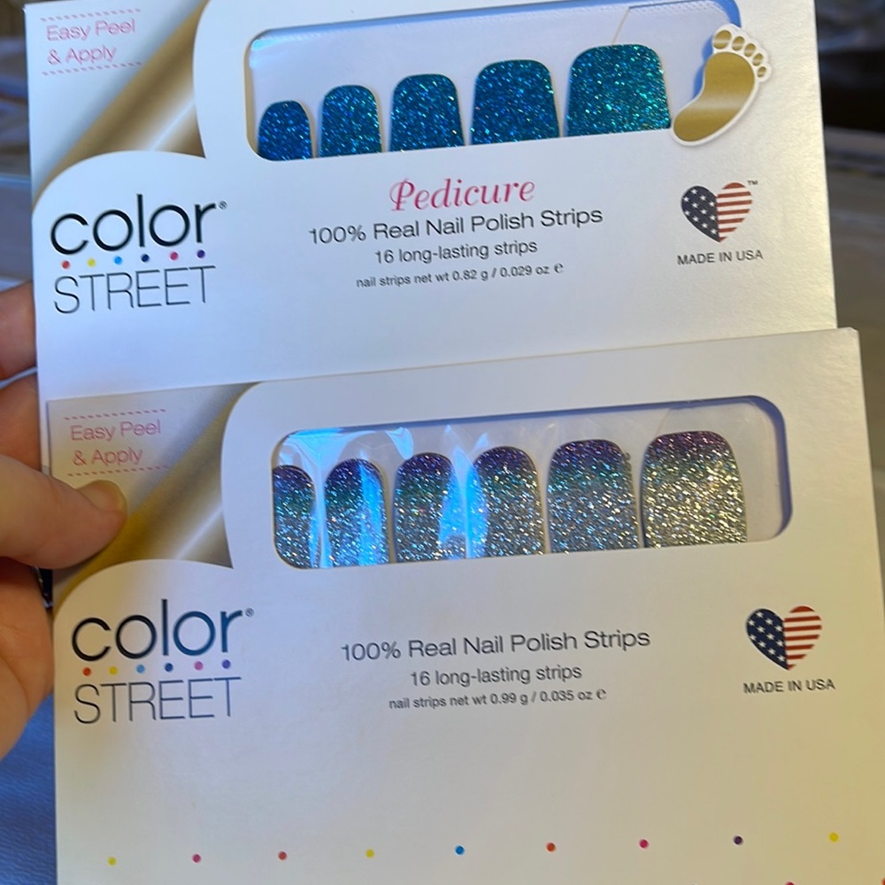 New in packages color Street nail polish strips manicure and pedicure